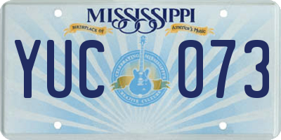 MS license plate YUC073