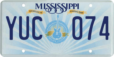 MS license plate YUC074