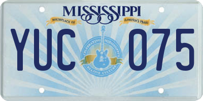 MS license plate YUC075