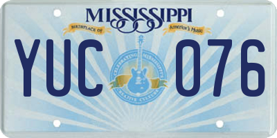 MS license plate YUC076