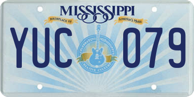 MS license plate YUC079