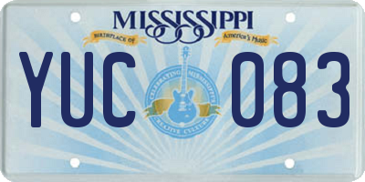MS license plate YUC083
