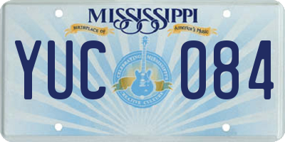 MS license plate YUC084