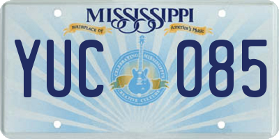 MS license plate YUC085