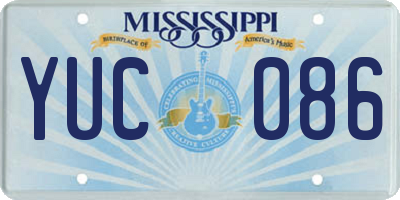 MS license plate YUC086