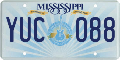 MS license plate YUC088