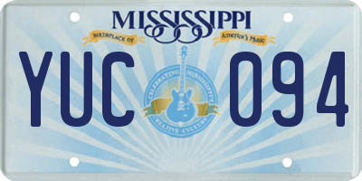 MS license plate YUC094
