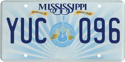 MS license plate YUC096