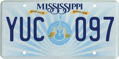 MS license plate YUC097
