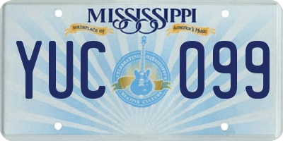 MS license plate YUC099