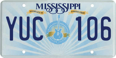 MS license plate YUC106