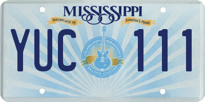MS license plate YUC111