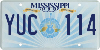 MS license plate YUC114
