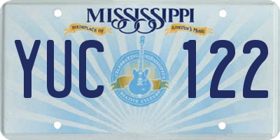 MS license plate YUC122