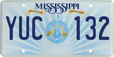 MS license plate YUC132