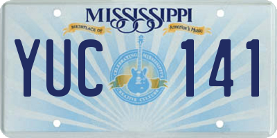 MS license plate YUC141