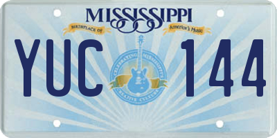MS license plate YUC144