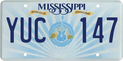 MS license plate YUC147