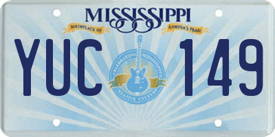 MS license plate YUC149