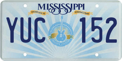 MS license plate YUC152