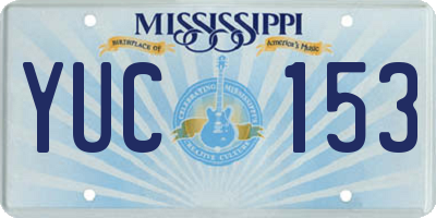MS license plate YUC153