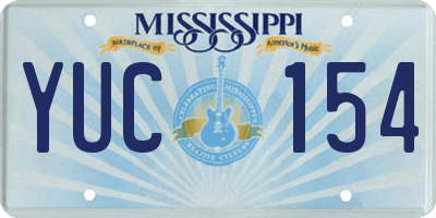 MS license plate YUC154