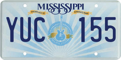 MS license plate YUC155