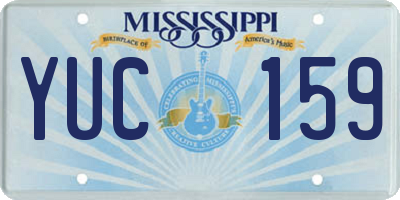 MS license plate YUC159