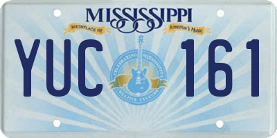 MS license plate YUC161