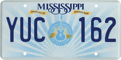 MS license plate YUC162