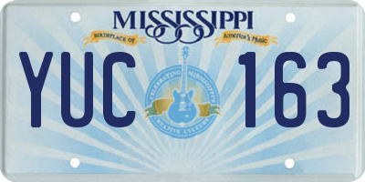 MS license plate YUC163