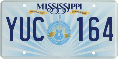 MS license plate YUC164