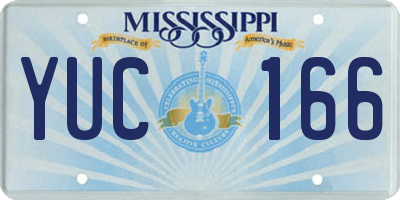 MS license plate YUC166