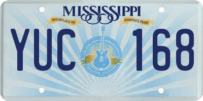 MS license plate YUC168