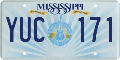 MS license plate YUC171