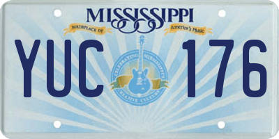 MS license plate YUC176
