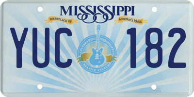 MS license plate YUC182