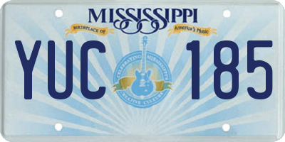MS license plate YUC185