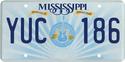 MS license plate YUC186