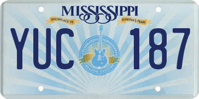 MS license plate YUC187