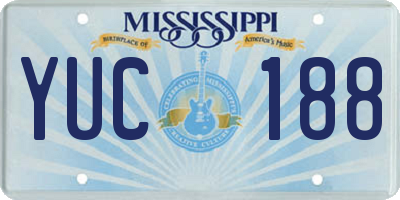 MS license plate YUC188