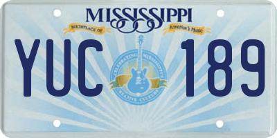 MS license plate YUC189