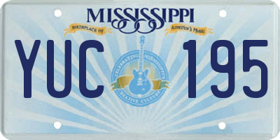 MS license plate YUC195