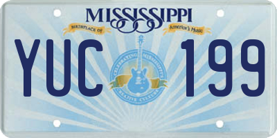 MS license plate YUC199