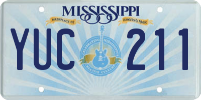 MS license plate YUC211