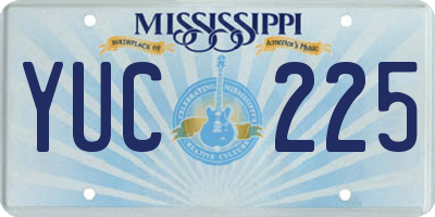MS license plate YUC225
