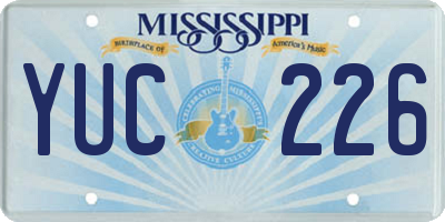 MS license plate YUC226
