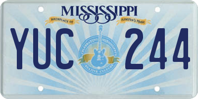 MS license plate YUC244