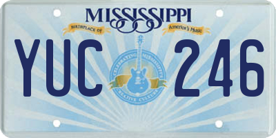 MS license plate YUC246