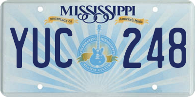 MS license plate YUC248